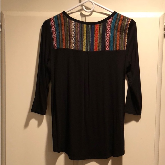 Black Tapestry Top - Picture 2 of 3